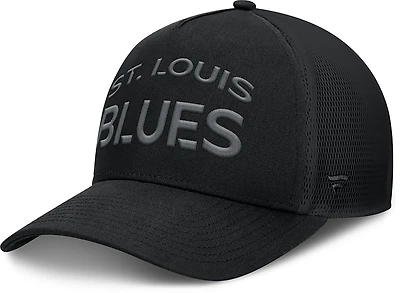 Fanatics Blues Road 6 Structured Adjustable A frame Meshback Cap