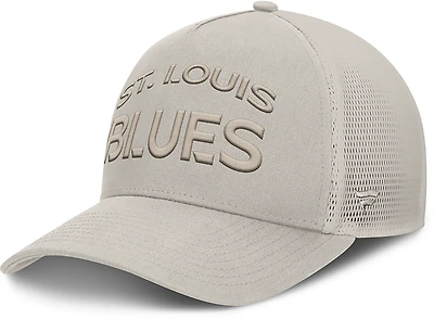 Fanatics Blues Road 6 Structured Adjustable A frame Meshback Cap