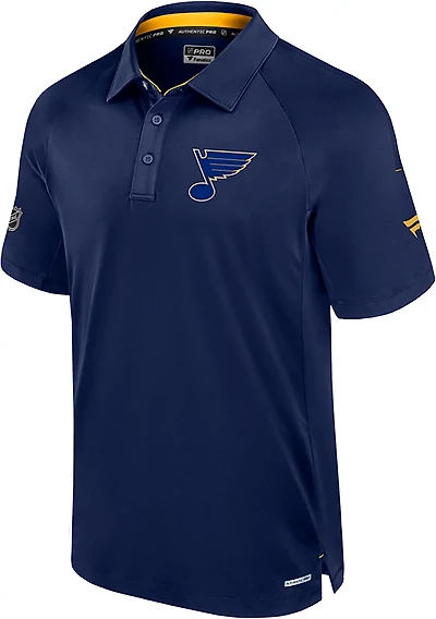 Fanatics Men's Blues AP Rink Polo Shirt