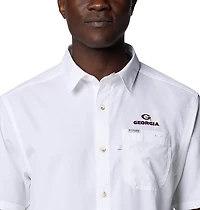 Columbia Georgia Bulldogs PFG Slack Tide Omni-Shade Button-Up Camp Shirt