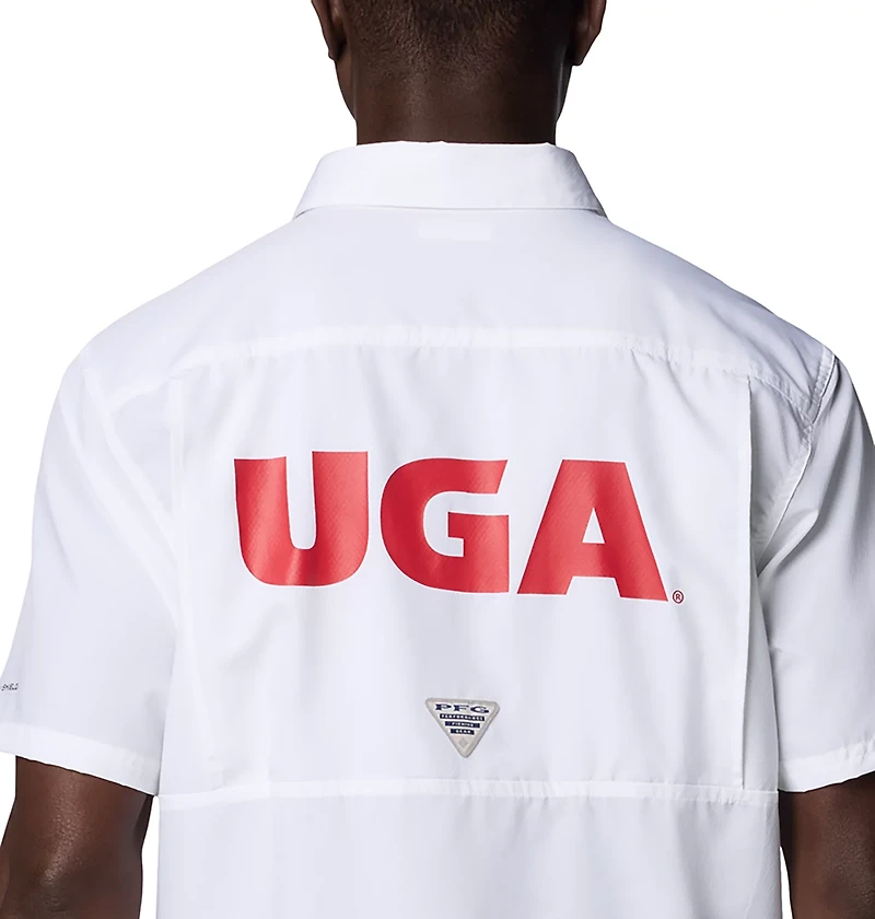 Columbia Georgia Bulldogs PFG Slack Tide Omni-Shade Button-Up Camp Shirt