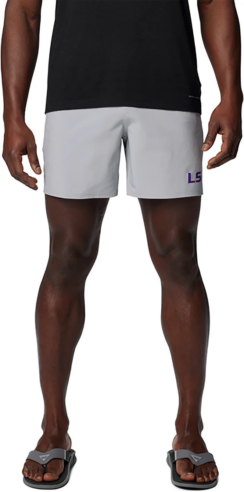 Columbia LSU Tigers PFG Terminal Roamer Omni-Shade Stretch Shorts