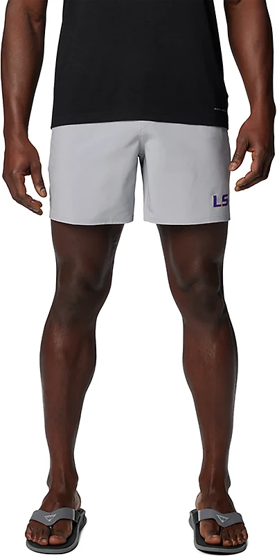 Columbia LSU Tigers PFG Terminal Roamer Omni-Shade Stretch Shorts