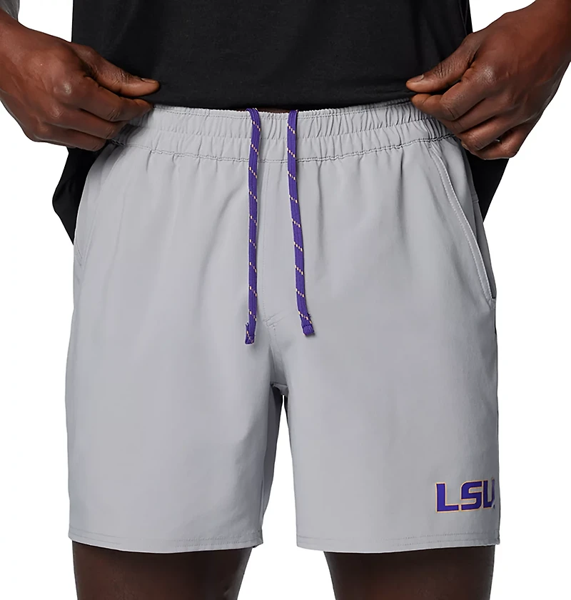 Columbia LSU Tigers PFG Terminal Roamer Omni-Shade Stretch Shorts