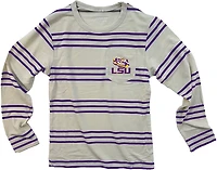 Wes and Willy Boys' Louisiana State University Stripe Long Sleeve T-shirt