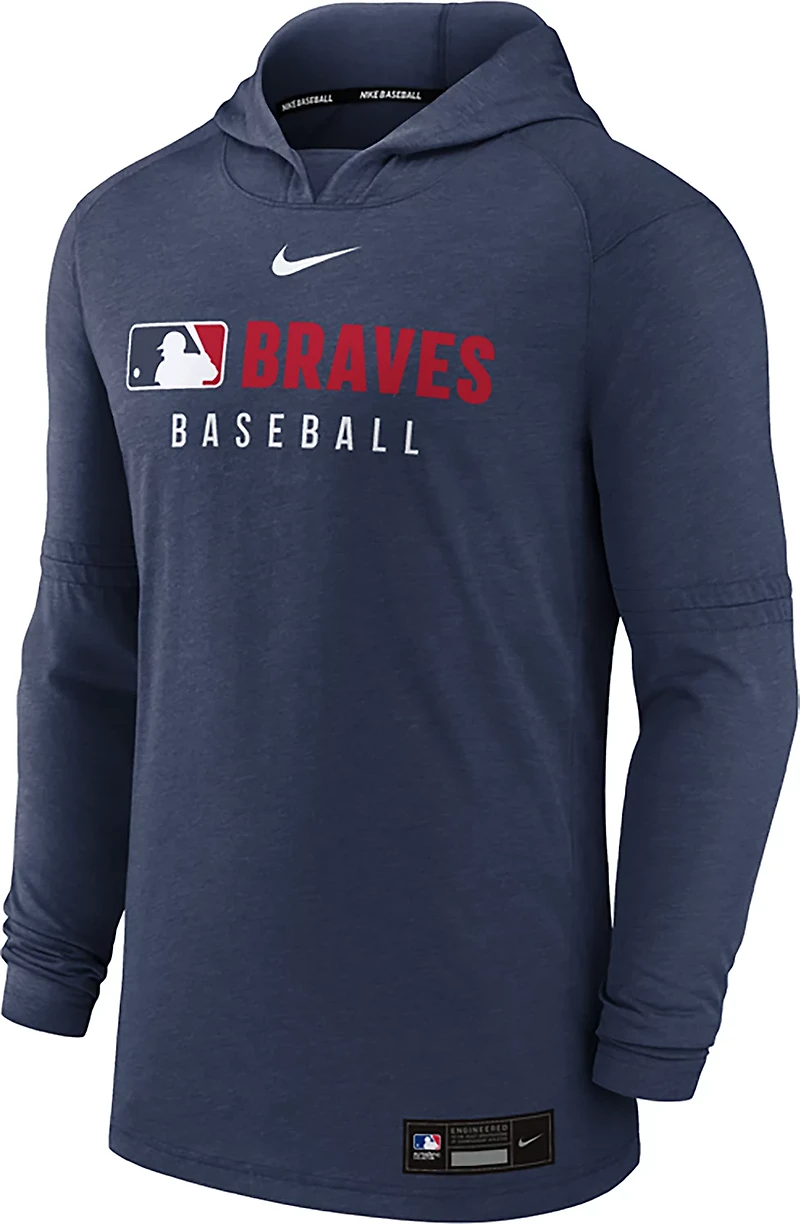 Nike Men's Atlanta Braves Authentic Collection Long Sleeve Hoodie