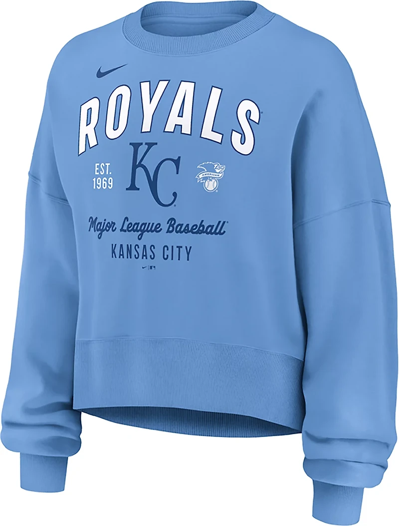 Nike Women's Kansas City Royals Long Sleeve Fleece Crewneck Sweatshirt