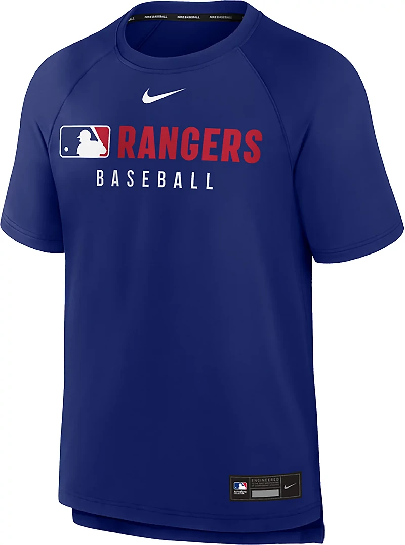 Nike Men's Texas Rangers Authentic Collection Dri-FIT Pre Game Short Sleeve T-shirt