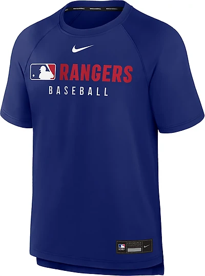Nike Men's Texas Rangers Authentic Collection Dri-FIT Pre Game Short Sleeve T-shirt