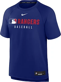 Nike Men's Texas Rangers Authentic Collection Dri-FIT Pre Game Short Sleeve T-shirt