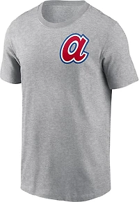 Nike Men's Braves Cooperstown Large Logo 2 Hit T-shirt