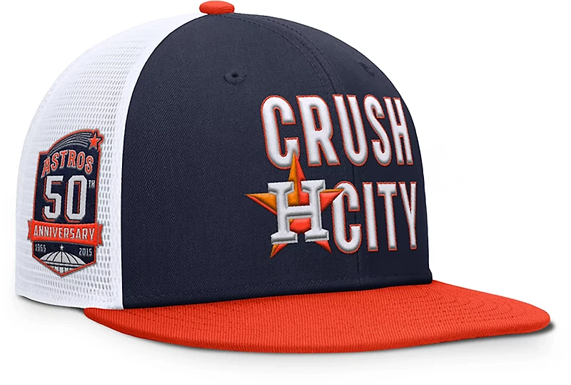 Nike Men's Astros Primetime Pro Structured Square Bill Trucker Cap