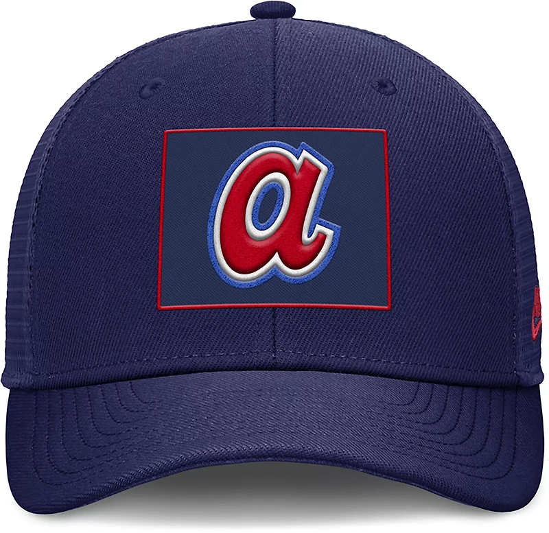 Nike Men's Braves Cooperstown Rise Structured Trucker Cap