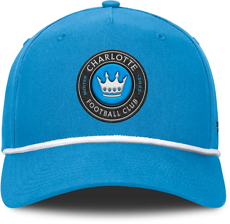 Fanatics Men's Charlotte FC Route One A-Frame Adjustable Snapback Cap