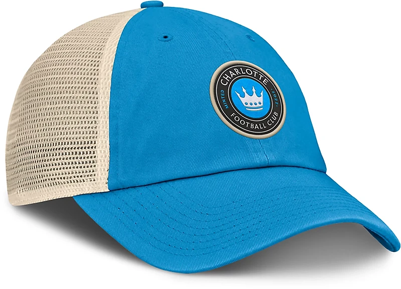 Fanatics Men's Charlotte FC False Nine Unstructured Adjustable Mesh Snapback Cap