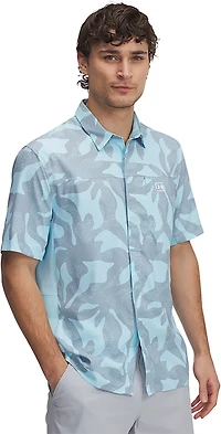 Under Armour Men's Shorebreak Fish Hybrid Printed Woven Shirt