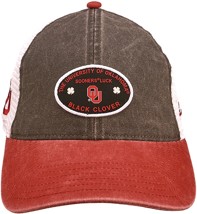Black Clover Men's University of Oklahoma Retro Adjustable Trucker Cap