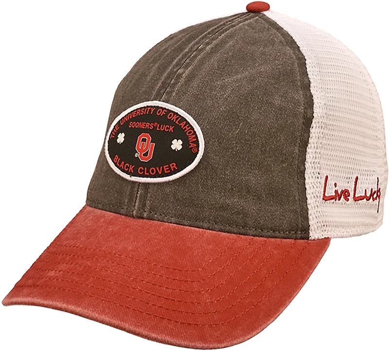 Black Clover Men's University of Oklahoma Retro Adjustable Trucker Cap