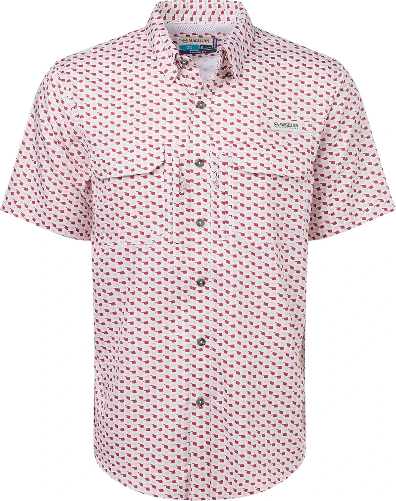 Magellan Outdoors Men's Oklahoma Local State Print Shirt
