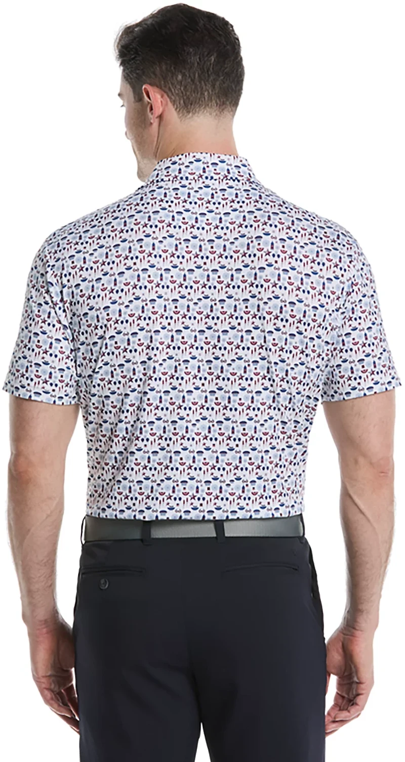 Callaway Golf Men's Americana Print Short Sleeve Polo Shirt