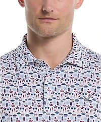 Callaway Golf Men's Americana Print Short Sleeve Polo Shirt