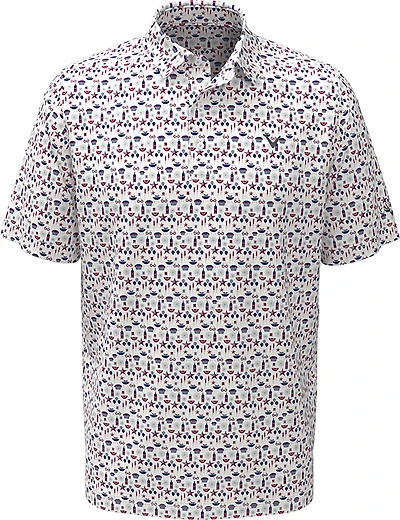 Callaway Golf Boys' Americana Printed Short Sleeve Polo Shirt