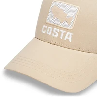 Costa Del Mar Men's Short Sleeve Bass Waves Trucker Cap
