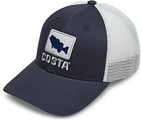 Costa Del Mar Men's Short Sleeve Bass Waves Trucker Cap