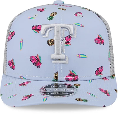 New Era Men's Texas Rangers Pineapple Pattern 9SEVENTY Cap