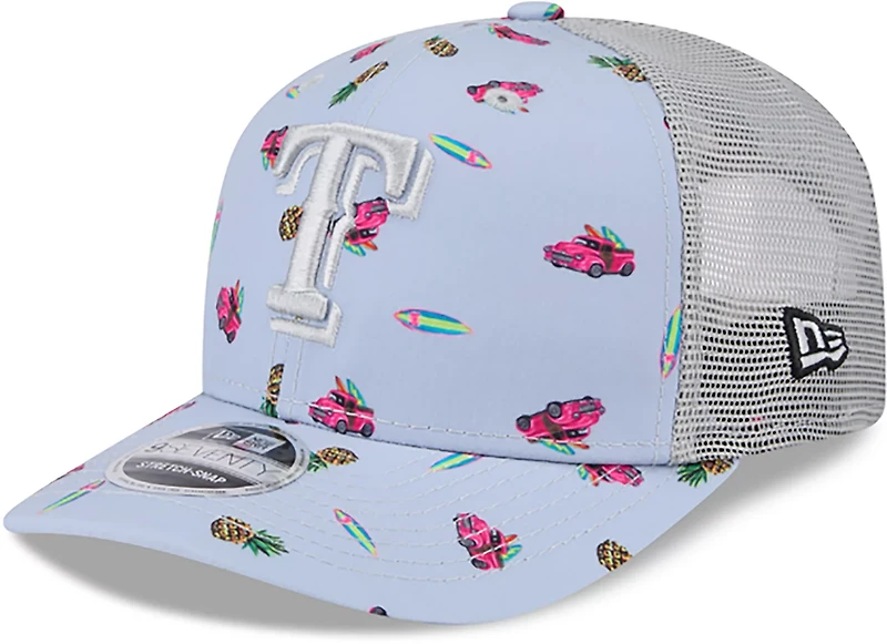 New Era Men's Texas Rangers Pineapple Pattern 9SEVENTY Cap