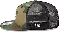 New Era Adults' Braves Evergreen Camo 9FIFTY Trucker Cap