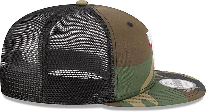 New Era Adults' Rangers Evergreen Camo 9FIFTY Trucker Cap