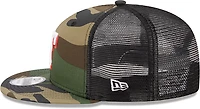 New Era Adults' Rangers Evergreen Camo 9FIFTY Trucker Cap