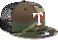 New Era Adults' Rangers Evergreen Camo 9FIFTY Trucker Cap