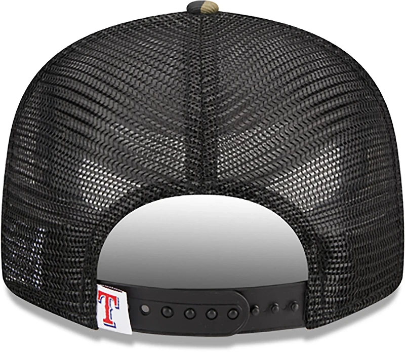 New Era Adults' Rangers Evergreen Camo 9FIFTY Trucker Cap