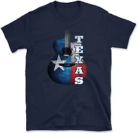State Life Men's Short Sleeve Texas Guitar T-shirt