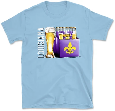State Life Men's Louisiana Lager Beer Short Sleeve T-shirt