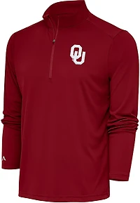 Antigua Men's Oklahoma Sooners Tribute 1/4 Zip Pullover