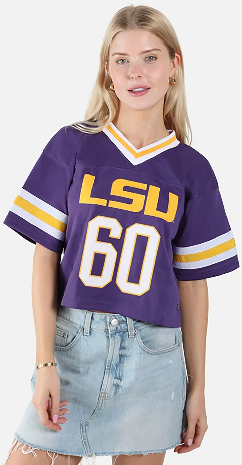 Hype and Vice Women's University of Georgia Cropped Football Jersey
