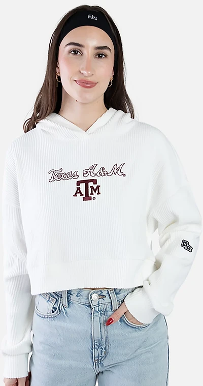 Hype and Vice Women's Texas A&M University Warm Up Cropped Hoodie