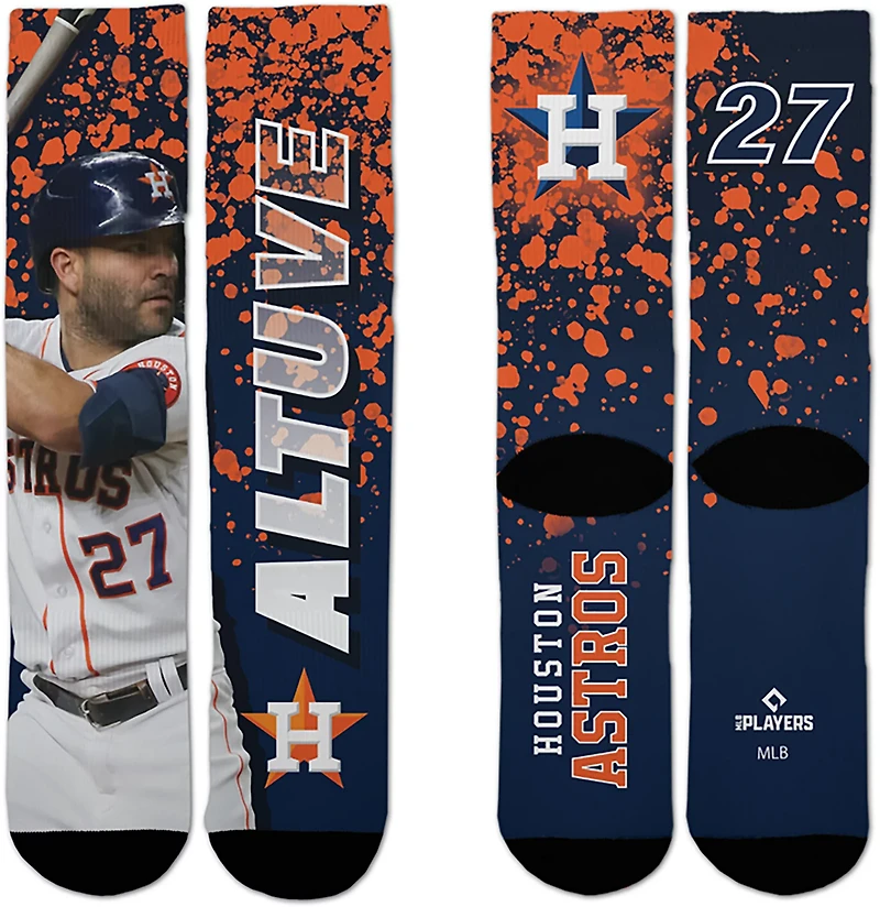 For Bare Feet Youth Houston Astros Jose Altuve Ka-Pow! Crew Socks