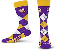 For Bare Feet Adults' LSU Tigers Argyle Remix Trouser Socks
