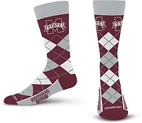 For Bare Feet Adults' Mississippi State Bulldogs Argyle Remix Trouser Socks