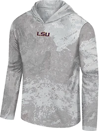 Colosseum Athletics Men's LSU Tigers Realtree Roscoe Performance Hooded Long Sleeve T-shirt