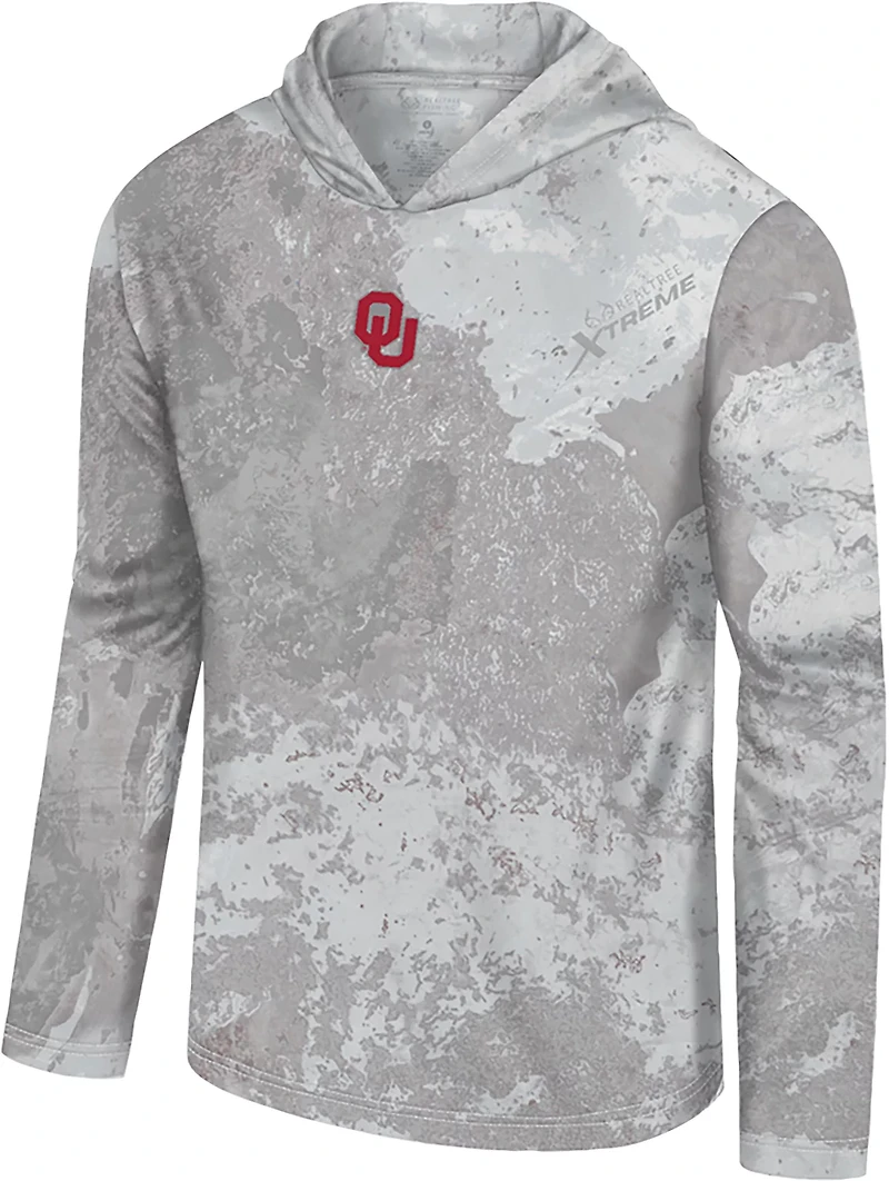 Colosseum Athletics Men's Oklahoma Sooners Realtree Roscoe Performance Hooded Long Sleeve T-shirt