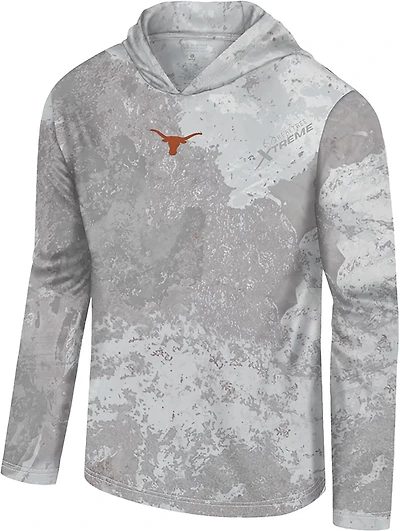 Colosseum Athletics Men's Texas Longhorns Realtree Roscoe Performance Hooded Long Sleeve T-shirt