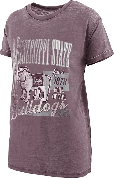Pressbox Women's Mississippi State University Vintage Stephen Boyfriend Graphic T-shirt