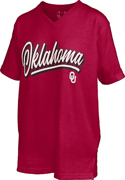 Pressbox Women's Oklahoma Sooners Harlow Cotton T-shirt