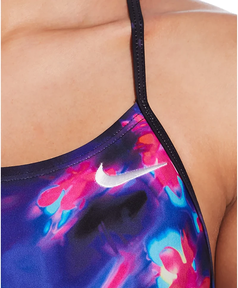 Nike Women's Hydrastrong Multiprint Cutout Swimsuit