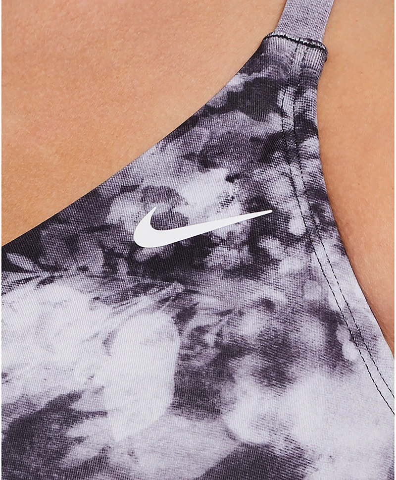 Nike Women's Floral Tie Dye V-neck Tankini Swim Top